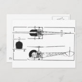Carte Postale Hélicoptère Bell 47 (Devant / Derrière)