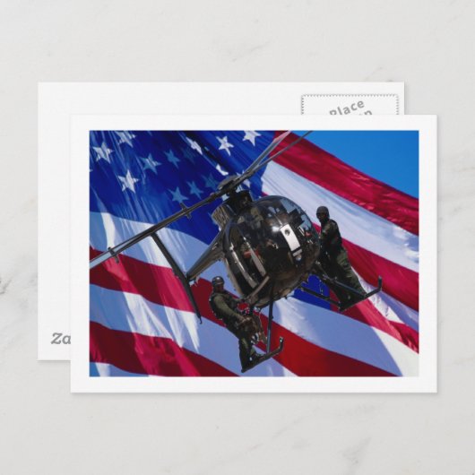 Carte Postale hélicoptère noir (Devant / Derrière)