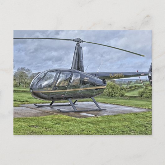 Carte Postale hélicoptère Robinson R44 (Devant)