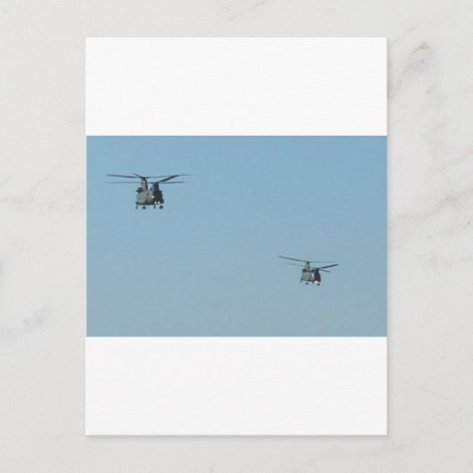 Carte Postale Hélicoptères Chinook (Devant)