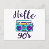 Carte Postale Hello 90s radio cassette recorder (Devant)