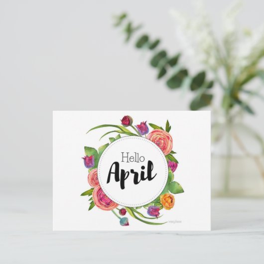 Carte Postale Hello April (Debout devant)