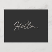 Carte postale Hello | Carte de vœux minimale (Devant)