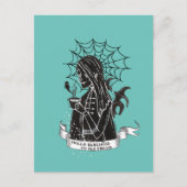 Carte Postale Hello Darkness Vamp Goth avec T-shirt café noir (Devant)