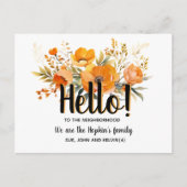 Carte Postale Hello,Editable We're New to the Neighborhood (Devant)