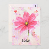 Carte Postale Hello Flower (Devant / Derrière)