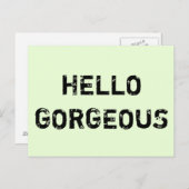 CARTE POSTALE HELLO GORGEOUS (Devant / Derrière)