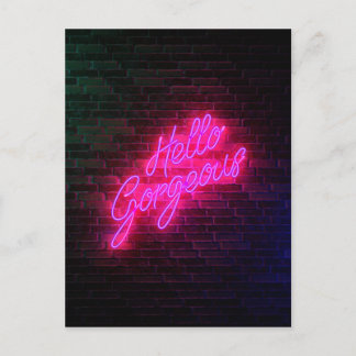 Carte Postale Hello Gorgeous - Neon S.N.G.