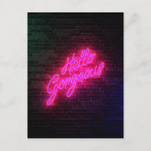 Carte Postale Hello Gorgeous - Neon S.N.G. (Devant)