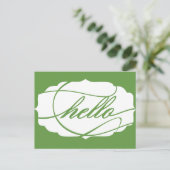 Carte Postale Hello Green (Debout devant)