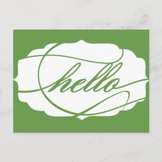 Carte Postale Hello Green (Devant)