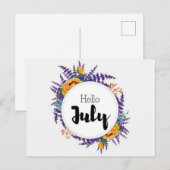 Carte Postale Hello July (Devant / Derrière)