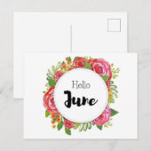 Carte Postale Hello June (Devant / Derrière)
