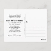 Carte Postale Hello Love Second Baby Faire-part de naissance (Dos)