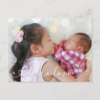 Hello Love Second Baby Faire-part de naissance