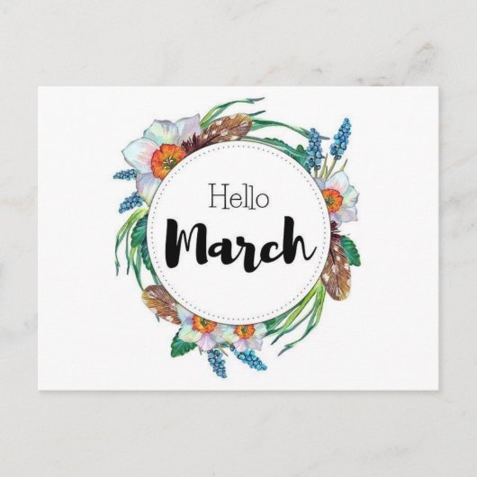 Carte Postale Hello March (Devant)