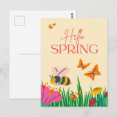 Carte Postale Hello spring (Devant / Derrière)