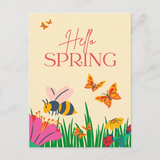 Carte Postale Hello spring (Devant)