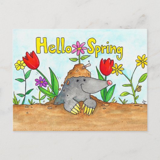 Carte postale Hello Spring par Nicole Janes (Devant)