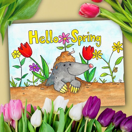 Carte postale Hello Spring par Nicole Janes