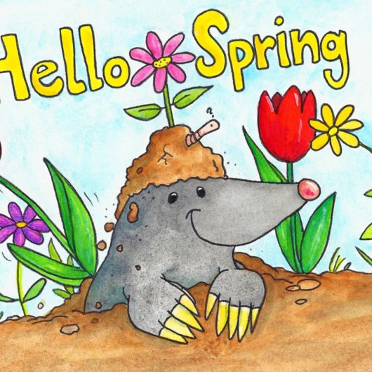 Carte postale Hello Spring par Nicole Janes