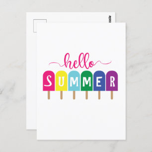 Carte Postale Hello Summer ppops lolly
