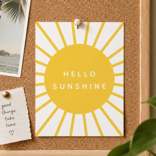 Carte postale Hello Sunshine | Note positive en so