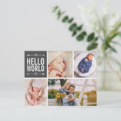 Carte Postale Hello World et Faire-part de naissance Photo Colla (Debout devant)