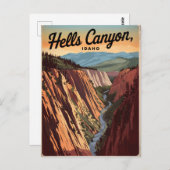 Carte Postale Hells Canyon Idaho Vintage (Devant / Derrière)