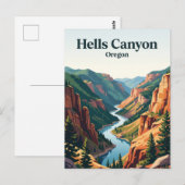 Carte Postale Hells Canyon, Oregon (Devant / Derrière)