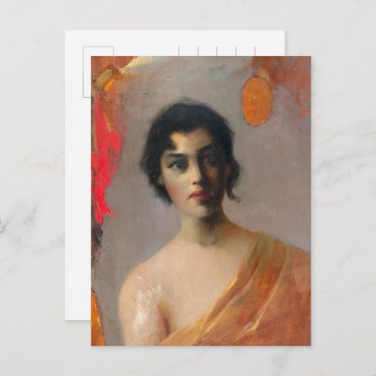 Carte Postale Helmi Biese Cheveux foncés Mörkhårig Tummatukkaine (Devant / Derrière)