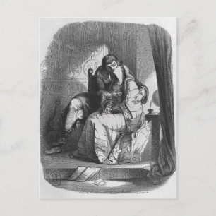 Carte Postale Heloise et Abelard s'embrasser