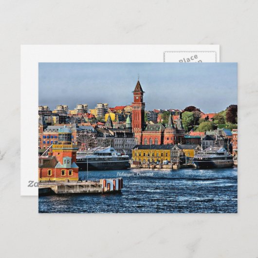 Carte Postale Helsingor, Danemark, paysage urbain (Devant / Derrière)