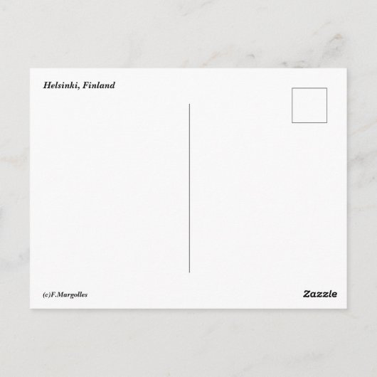 Carte Postale Helsinki (Dos)