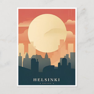 Carte Postale Helsinki Finlande ville vintage voyage bienvenue