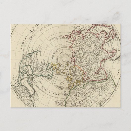 Carte Postale Hémisphère Nord (Devant)