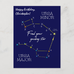 Carte Postale Hémisphère Nord Repérer l'étoile Polaire