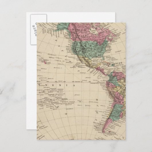 Carte Postale Hémisphère occidental 2 (Devant / Derrière)