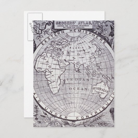 Carte Postale Hémisphère oriental (Devant / Derrière)