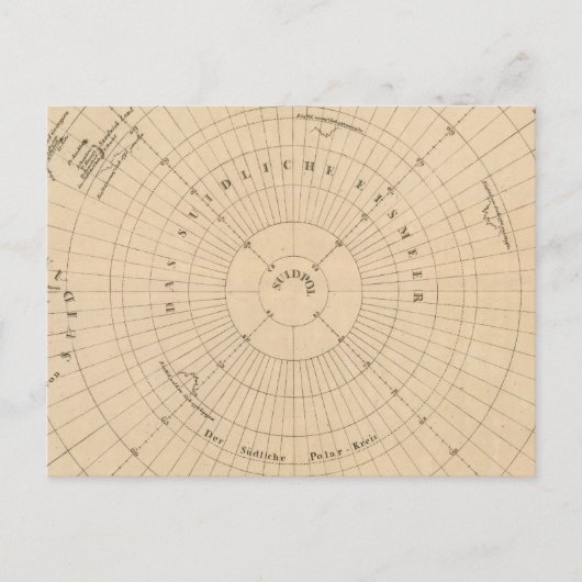 Carte Postale Hémisphère Sud, Antarctique (Devant)