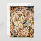 Carte Postale Hémisphères Celestial, 1790 (Devant / Derrière)