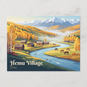 Carte Postale Hemu Village Xinjiang, Chine