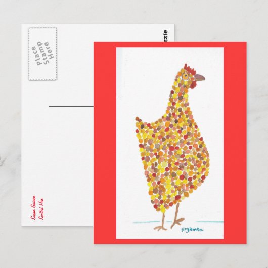 Carte postale Hen Jaune (Devant / Derrière)