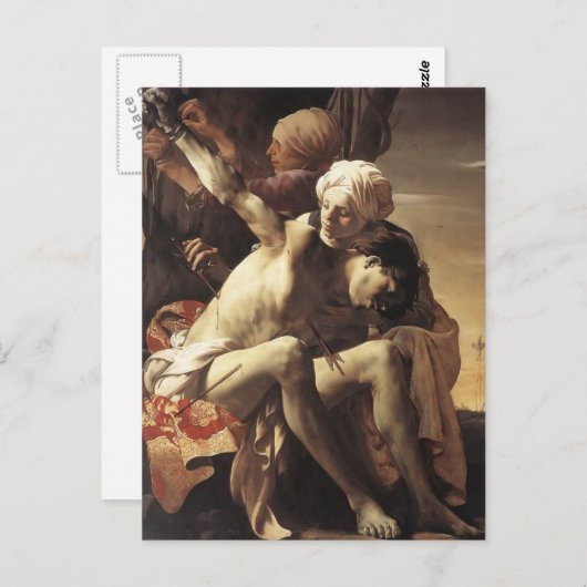 Carte Postale Hendrick Terbrugghen-St. Sebastian Tended par Irèn (Devant / Derrière)