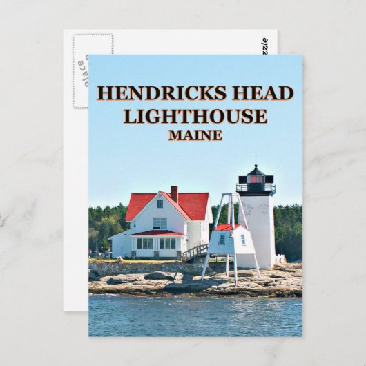 Carte Postale Hendricks Head Lighthouse, Maine Postcard (Devant / Derrière)