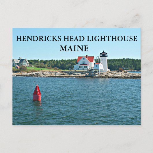 Carte Postale Hendricks Head Lighthouse, Maine Postcard (Devant)