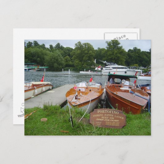 Carte Postale Henley on Thames, Bateaux à moteur anciens (Devant / Derrière)