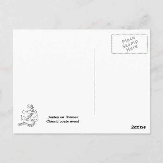 Carte Postale Henley on Thames, Bateaux à moteur anciens (Dos)