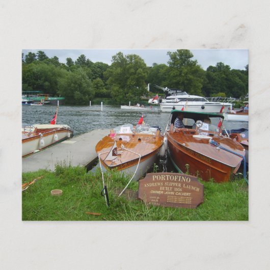 Carte Postale Henley on Thames, Bateaux à moteur anciens (Devant)
