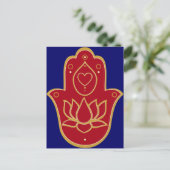 Carte Postale Henna Hamsa Lotus (Debout devant)